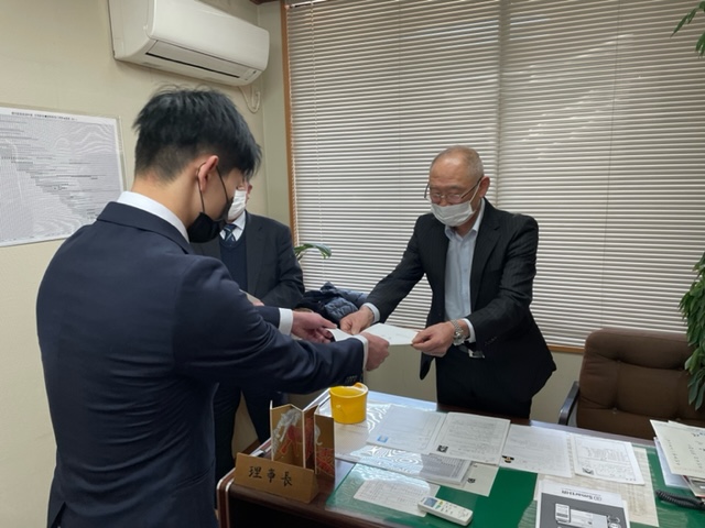 入社式の様子